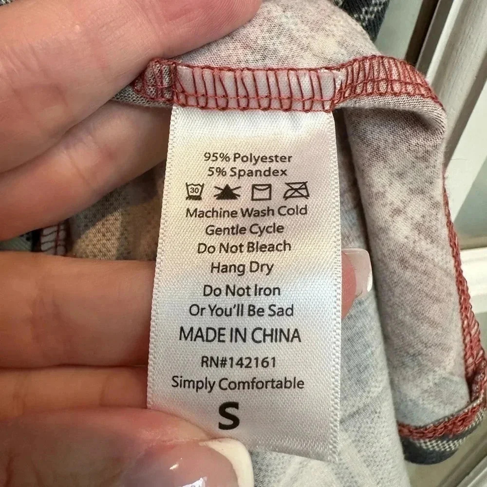 LuLaRoe | Fit & Flare Nicole Blue Cream Burgundy Plaid Dress Size S Small - Picture 7 of 8